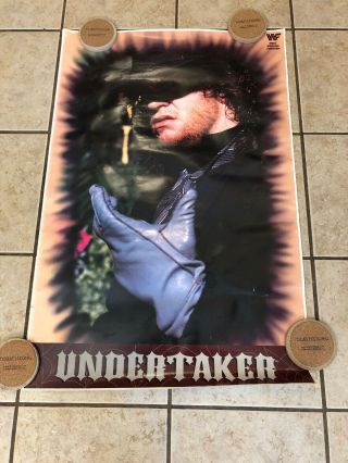 Vintage Wwf Undertaker 1992 92 Poster Wwe Wcw Nwa Awa Hasbro Rare 35x23