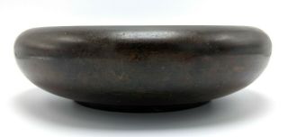 Vintage Antique Bronze Brass Ikebana Low Bowl Japanese Asian Suiban Signed 3