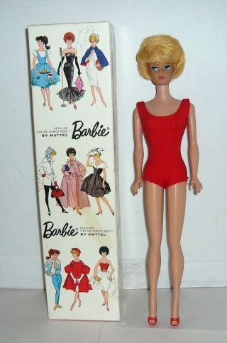 Vintage Blonde Bubblecut Barbie Doll W/box