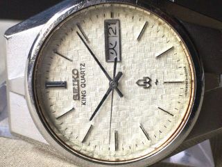 Vintage SEIKO Quartz Watch/ KING QUARTZ 0853 - 8035 SS 1976 5