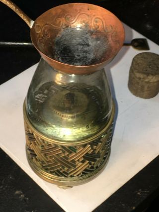 Antique Opium Wars Lamp Copper Wok Spoon & Spatula Opium Wars Dross Paktong