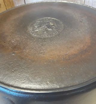 Vintage Wapak 8 Hollow Ware Indian Head Logo Cast Iron Skillet with Heat Ring 5