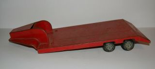 Vintage Tonka Lowboy Gooseneck Trailer Only Pressed Steel Toy Red 2