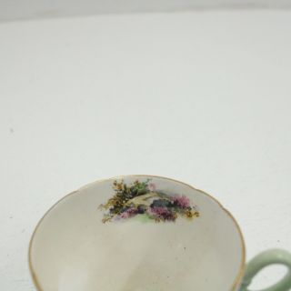 Vintage 13 Piece Shelley Heather Bone China Tea Cups,  Saucers & Teapot Set 454 5