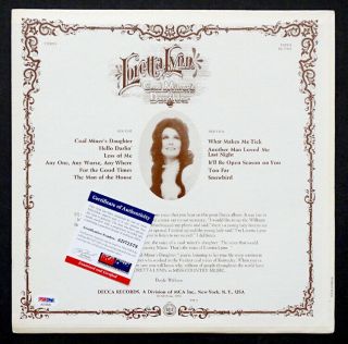 Vintage LORETTA LYNN Signed COAL MINERS DAUGHTER Autograph Album w/ PSA/DNA 2