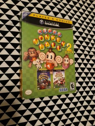 Nintendo Gamecube Monkey Ball 2 Pack Double Pack Rare