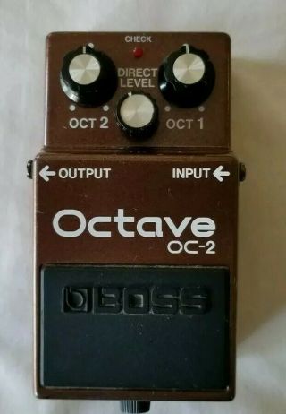 Boss Oc - 2 Octave Guitar Effect Pedal Vintage 1988 - Japan - Octave And Pitch Mod