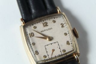 Vintage Hamilton Dyson 17j 17 Jewel 747 Gold Tone Mens Watch (D10) 2