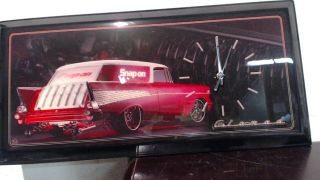 Old Stock Vintage Snap - On Collectible Wall Clock 1957 Chevy
