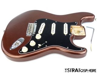 Loaded Fender Deluxe Roadhouse Strat Body Vintage Noiseless S - 1 Classic Copper