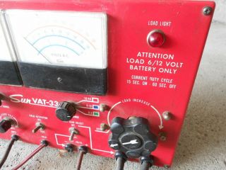 Vintage SUN ELECTRIC VAT - 33 Volt Ampere Tester Meter or Restore RARE 3