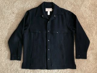 Vintage Filson Mackinaw Cruiser Jacket Style 95 Size Xl Dark Navy Wool