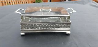 An Antique Silver Plated Sardine Dish By James Dixon & Sons Of Sheffield.