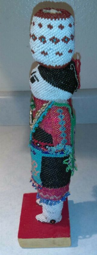 Seed Bead Doll Native American Zuni Signed Folk Art Vintage Rare Fetish Figure 6