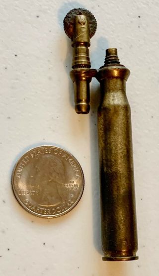 Vintage Us Military Trench Art Bullet Lighter (steampunk Art)