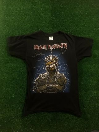 Vintage 1985 Very Rare Iron Maiden American Slavery Tour Concert Shirt Medium