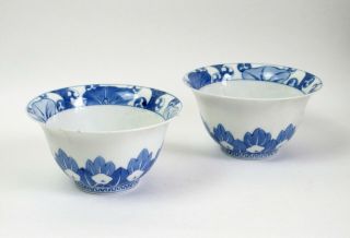 Two Antique Chinese/ Japanese Porcelain Flaring Bowls 1