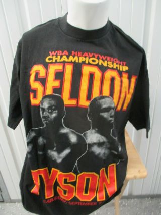 Vintage Ritz Wba Heavyweight Boxing Mike Tyson Vs Bruce Seldon 1996 Xl T - Shirt