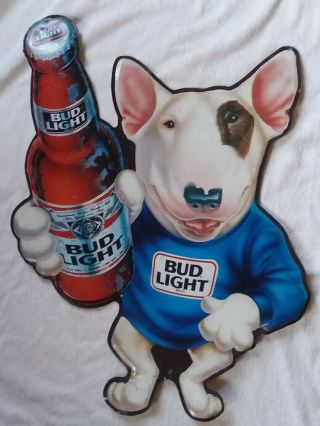 Vintage 1989 Spuds Mckenzie Bud Light Beer Sign Anheuser Busch Mca Sign Co.