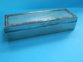 A Early 20thc Edwardian Era English Solid Silver Fancy Table Snuff Box