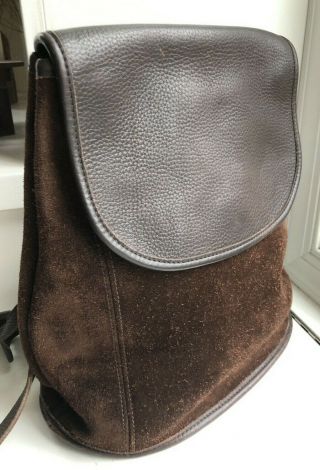 Coach Brown Leather Suede Berkeley Backpack Daypack Shoulder Bag Vintage Purse