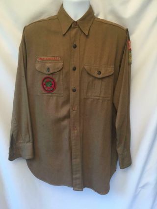 Vintage Early 1940s Boy Scouts Uniform Shirt Philadelphia Unami Lodge Troop 253