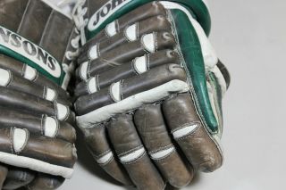 Vintage Johnsons 90 Rare Armored Hockey Gloves (BA) 4