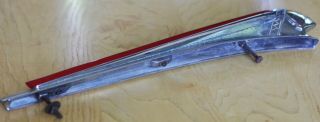 VINTAGE ALL 1946 PONTIAC INDIAN DeLUXE HOOD ORNAMENT with RED STREAMER 10
