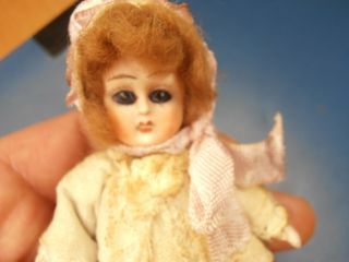 Antique Dolls Germany with glass eyes,  hair and clothes 1900 5