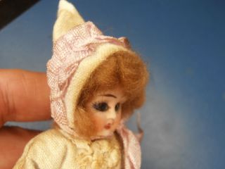 Antique Dolls Germany with glass eyes,  hair and clothes 1900 6