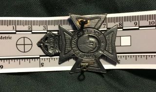 WWII BROCKVILLE RIFLES Canada hat cap badge WW2 gun metal colour copper Canadian 4