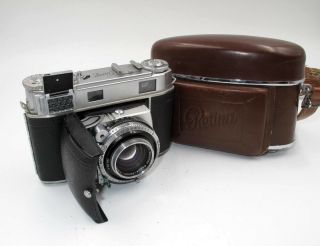 Vintage Kodak Retina Iiic W/schneider Xenon 50mm F2.  Lens & Case.