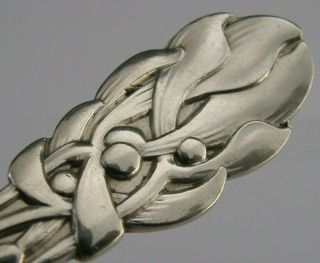 Solid Silver Mistletoe Ladle Danish 1914 Art Nouveau 53g