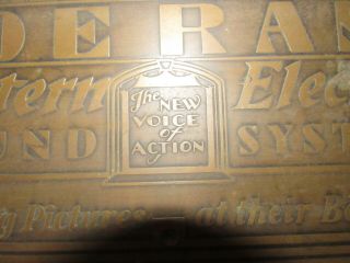 Rare Western Electric Wide Range Sound Theater Sign Brass 1930s ArtDeco 4