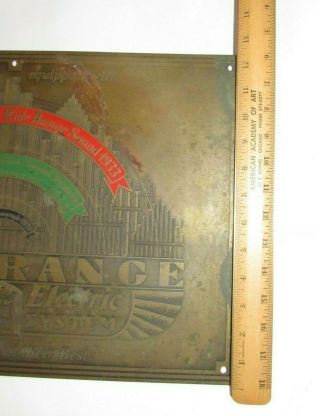 Rare Western Electric Wide Range Sound Theater Sign Brass 1930s ArtDeco 9