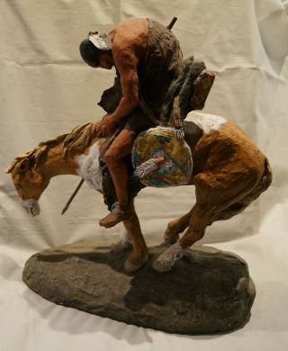 Vintage Daniel Monfort " The End Of The Trail ",  Western Sculpture