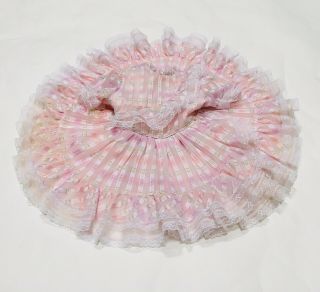 Sweet N Sassy Pageant Dress Pink 2t Ruffle Lace Toddler Girls Party Gown Vtg