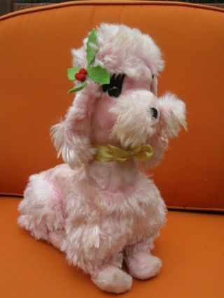 Vintage The Rushton Company Pink Poodle - Good Shape Stuffed Plush Dog With Tag