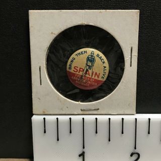 Spanish Civil War,  Abraham Lincoln Brigade (1930s) 7/8 " Vintage Pin - Back Button