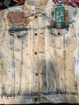 Authentic Vintage Tony Alamo “beverly Hills " Jacket 1987 Hand Painted Rare