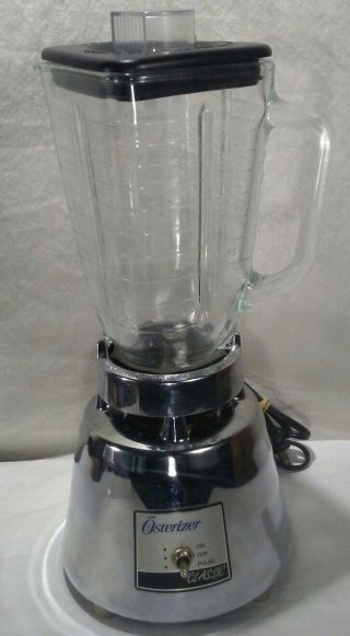 Vintage 1994 Chrome Osterizer Oster Classic Blender 5000 - 08a.  And