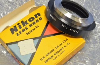C 1950s Rare Rangefinder Nikon Two Piece Hood F/ Rf Nikkor 2.  8cm 3.  5