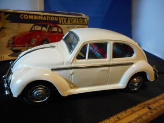Vintage Volkswagon Beetle Tin Car 10 " Non - Fall Bump 