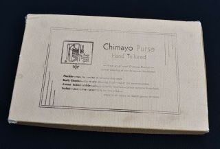 Vintage 30s 40s CHIMAYO blanket Purse Bag clutch Sterling Silver Clasp w/ box 8