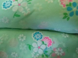 Vintage sheer flocked floral fabric 2yds x 45 