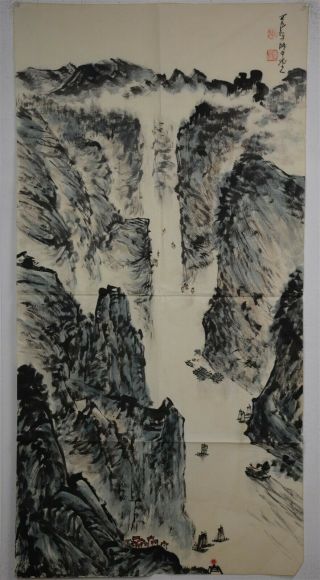 Delicate Large Chinese Painting Signed Master Li Keran Unframed S8193