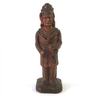 Syroco Cigar Store Indian Corkscrew Full Body Figural Vintage Composite
