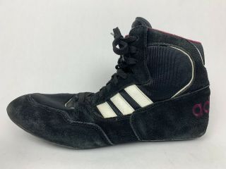 Vintage Adidas 1995 Wrestling Shoes Size 11.  5 APE 779 Black Maroon Burgundy EUC 2