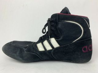 Vintage Adidas 1995 Wrestling Shoes Size 11.  5 APE 779 Black Maroon Burgundy EUC 5