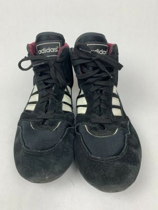 Vintage Adidas 1995 Wrestling Shoes Size 11.  5 APE 779 Black Maroon Burgundy EUC 6
